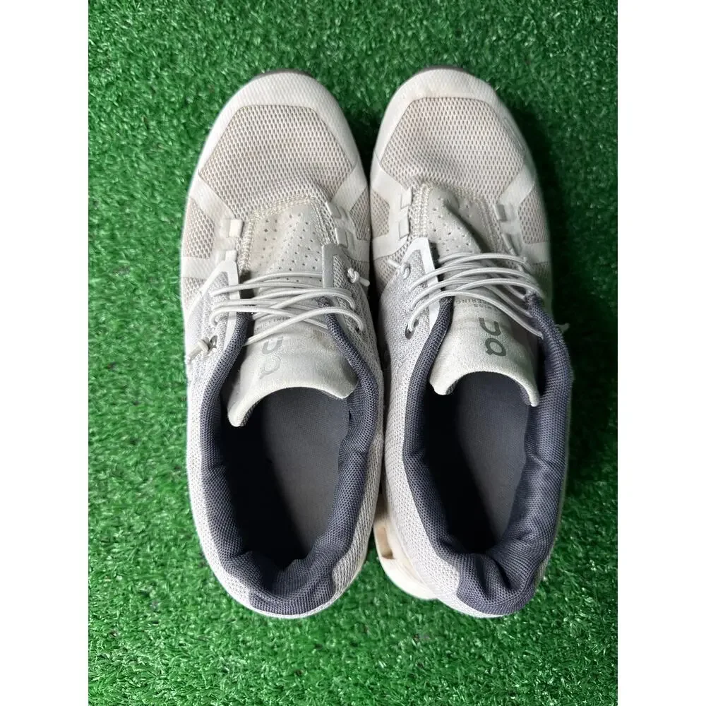 On Cloud 5 M Sz 7 W Sz 8.5 Glacier White Athletic Running Shoes Sneakers Comfort